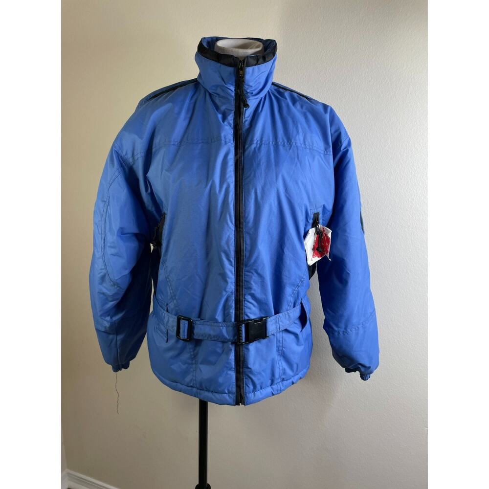 SKI GEAR Womens Weatherproof SNOW JACKET - Size Large Blue Ladies Belted